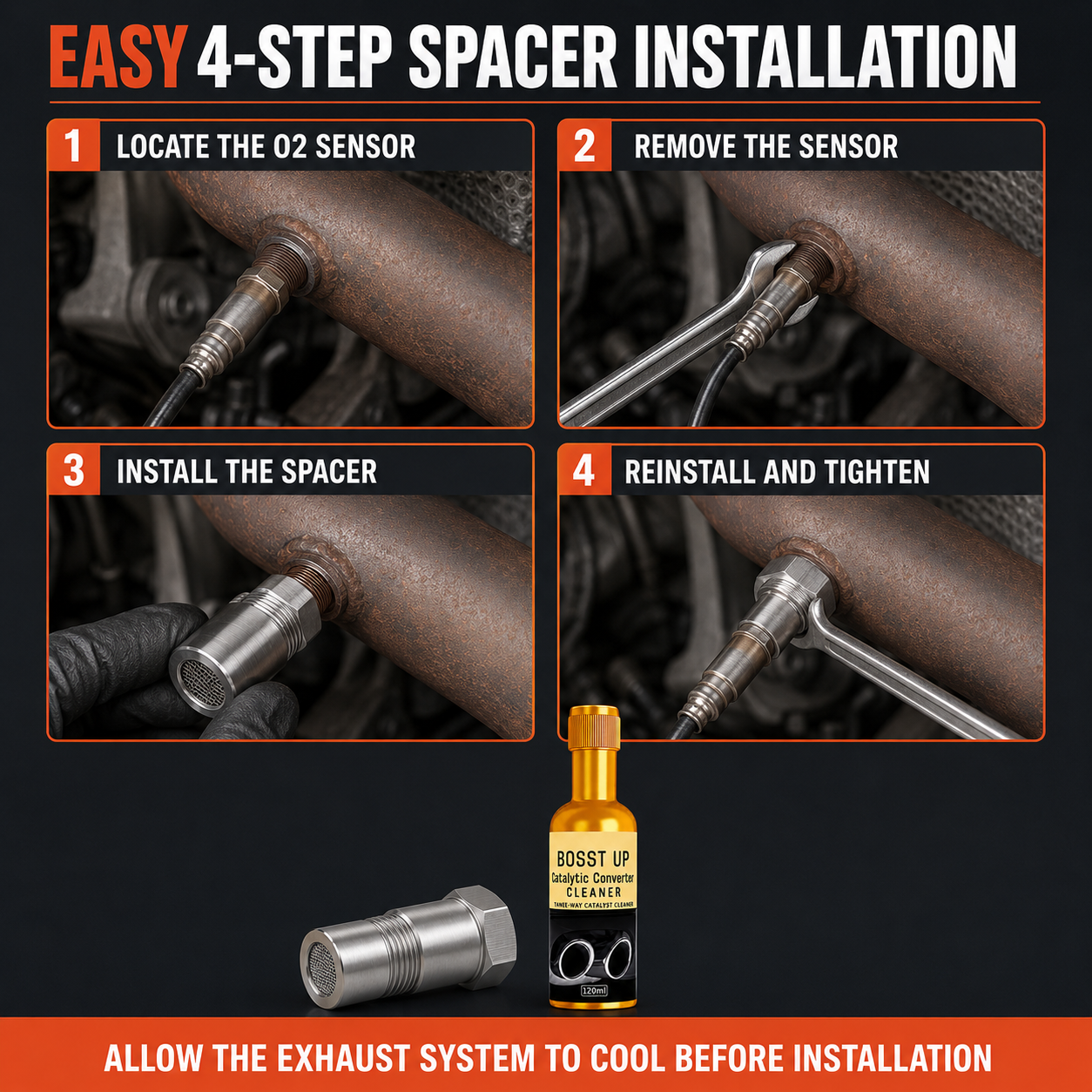 2-in-1 Exhaust Care Kit – O2 Sensor Spacer & Catalytic Cleaner-6